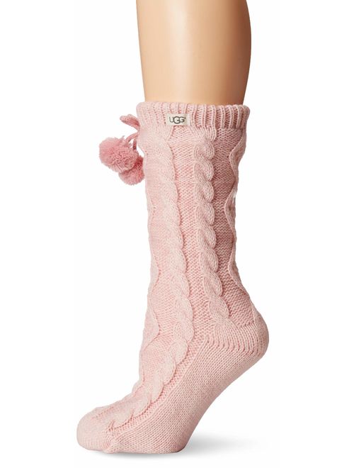 UGG Pom Fleece Lined Crew Sock