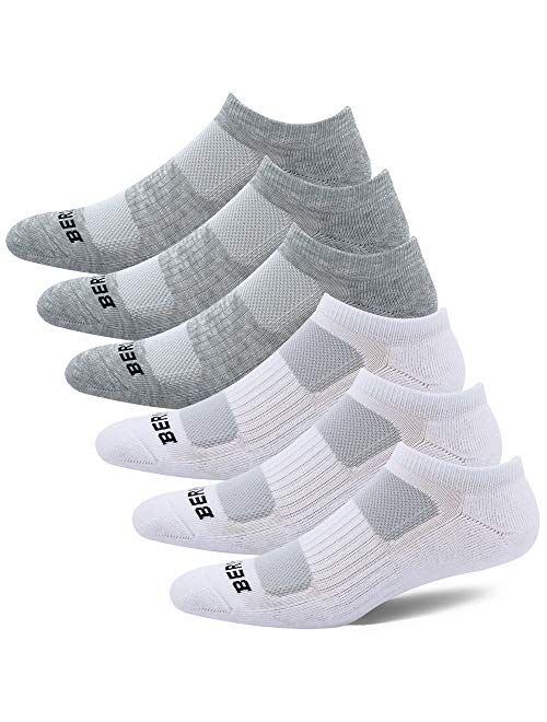 BERING Women's Athletic Low Ankle Cushion Running Socks (6 Pairs)