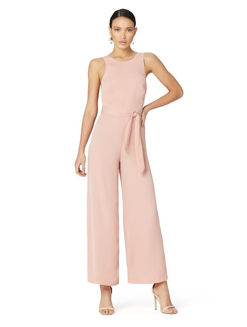 Amazon Brand - TRUTH & FABLE Women's Standard Wrap Back Wide Leg Jumpsuit