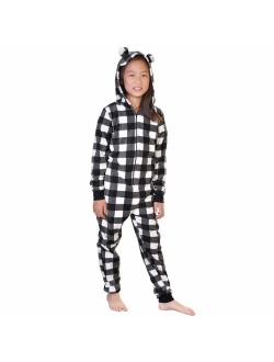 Angelina Women's & Kid's Fleece Novelty One-Piece Hooded Pajamas