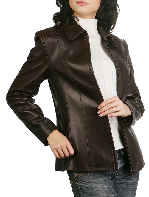 BGSD Women's Miranda Lambskin Leather Jacket (Regular and Plus Size and Short)