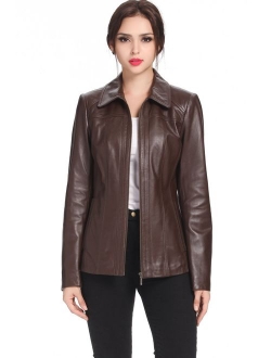 BGSD Women's Ellen Lambskin Leather Jacket (Regular and Plus Size and Short)