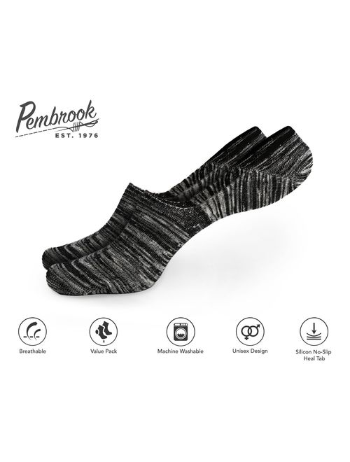 TOMS Pembrook No Show Low Cut Socks - 6 Pairs - Marled Yarn - Great for low profile below the ankle style - Men Women