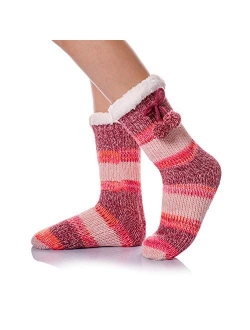 DoSmart Womens Winter Thermal Snowflake Fleece Lining Fuzzy Warm Indoor Home Socks