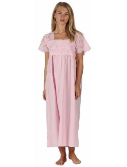 The 1 for U 100% Cotton Short Sleeve Ladies Nightdgown - Elizabeth