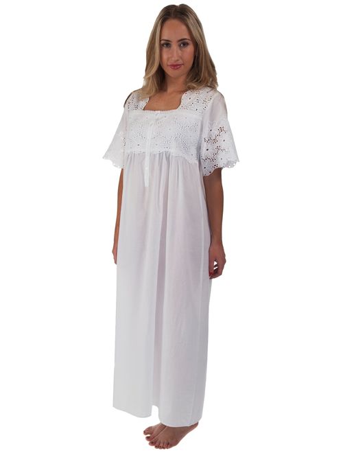 The 1 for U 100% Cotton Short Sleeve Ladies Nightdgown - Elizabeth