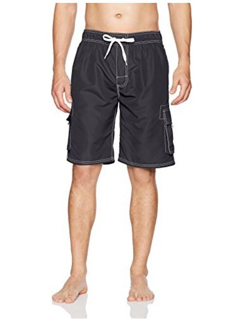 Asbury Threadz Men's Mako Core Performance Elastic Waist Swim Trunk