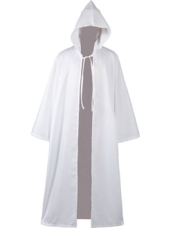 Cosplaysky Men Tunic Hooded Knight Halloween Cloak for Jedi Robe Costume