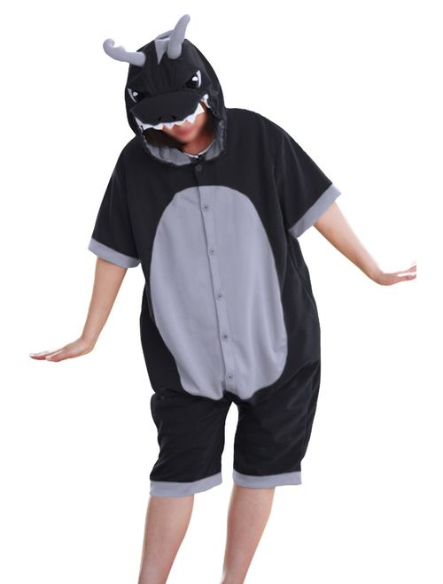 Lifeye Men Women Black Dragon Pajamas Animal Cosplay Costume