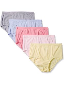 Women's Plus Size Fit for Me 5 Pack beyondsoft Brief Panties