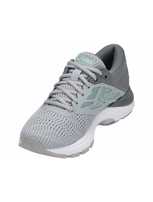 ASICS Women's Gel-Flux 5 Running Shoes, 10W, MID Grey/White/Opal Green