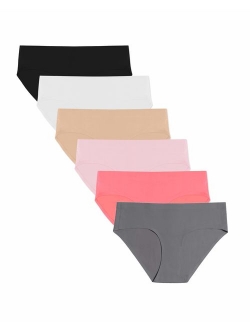 BUBBLELIME XS-XL Bikini Panties Womens Low Rise String Breathable Soft Underwear Bonded No Show (6 Pack&3 Pack&1 Pack)