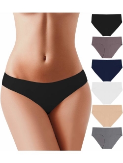 BUBBLELIME XS-XL Bikini Panties Womens Low Rise String Breathable Soft Underwear Bonded No Show (6 Pack&3 Pack&1 Pack)