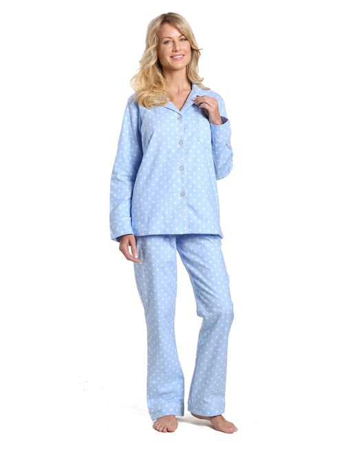 Twin Boat Womens 100% Cotton Flannel Pajama Sleepwear Set