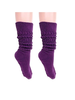 Slouch Socks Women and Men Extra Tall Heavy Cotton Socks Size 9 to 11