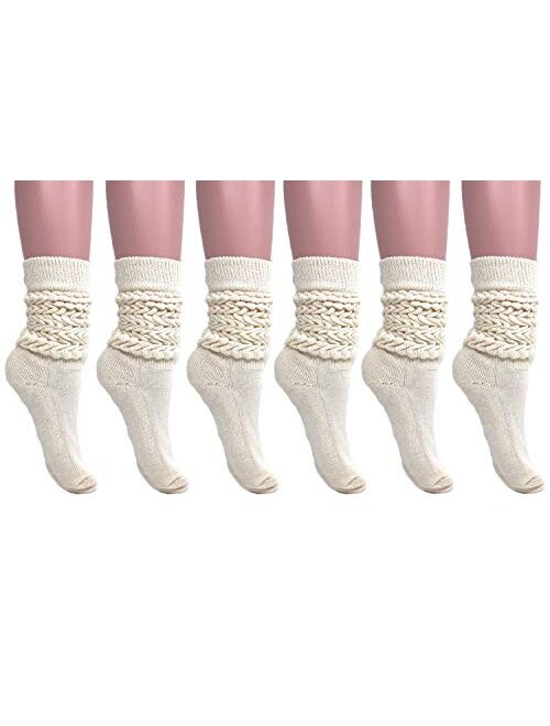 Slouch Socks Women and Men Extra Tall Heavy Cotton Socks Size 9 to 11