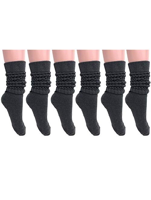 Slouch Socks Women and Men Extra Tall Heavy Cotton Socks Size 9 to 11