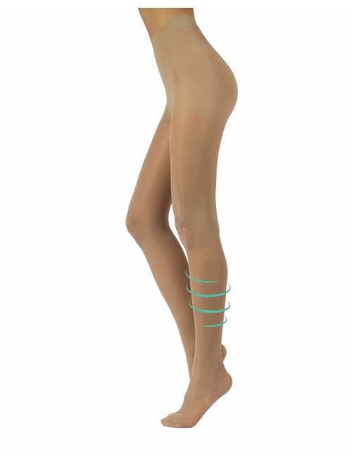 CALZITALY Firm Support Pantyhose Factor 10 | S, M, L, XL | Black, Blue, Skin | 70 DEN | Made in Italy