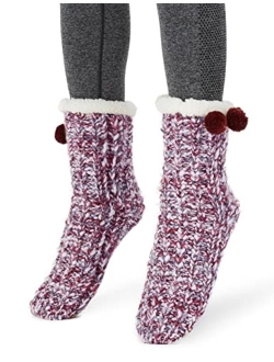 Womens Warm Fuzzy Slipper Socks Christmas Gift Winter Girls Cozy Funny Grip Socks