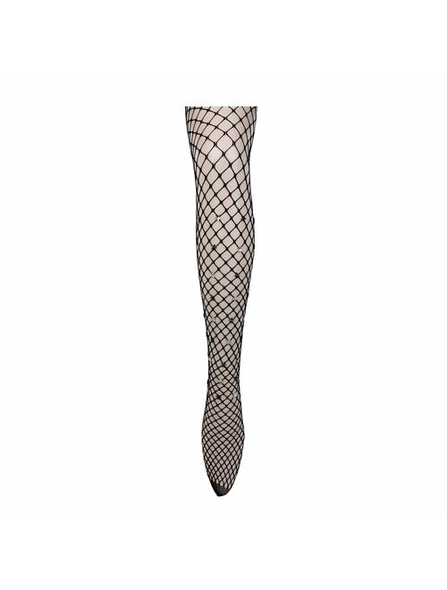 FLORA GUARD High Waist Tights Fishnet Stockings, High Waist Sexy Fishnets Pantyhose