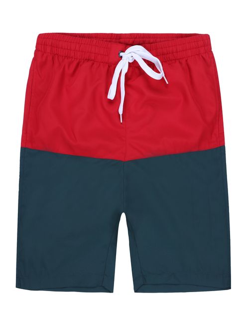 Dwar Men's Swim Trunks Beach Shorts with Mesh Lining with Cargo Pockets