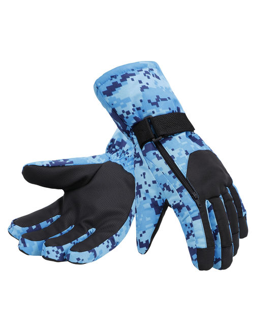 Men's Thinsulate Lined Waterproof Winter Ski Gloves