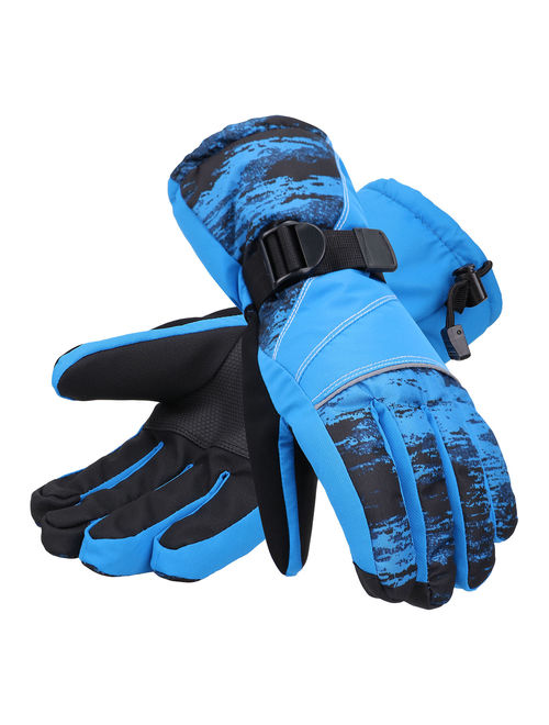 Men's Thinsulate Lined Waterproof Winter Ski Gloves