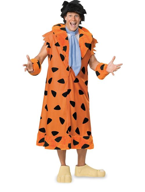 The Flintstones, Fred Flintstone, Adult Plus Size Costume With Wig And Shoe Covers