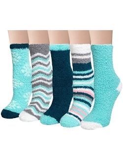 Grils Womens Fuzzy Socks Soft Warm Fluffy Cute Cozy Winter Slipper Christmas Socks