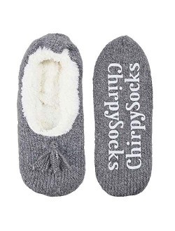 BambooMN - Adult Super Soft Warm Microfiber Cozy Fuzzy Slippers Non-Slip Lined Socks