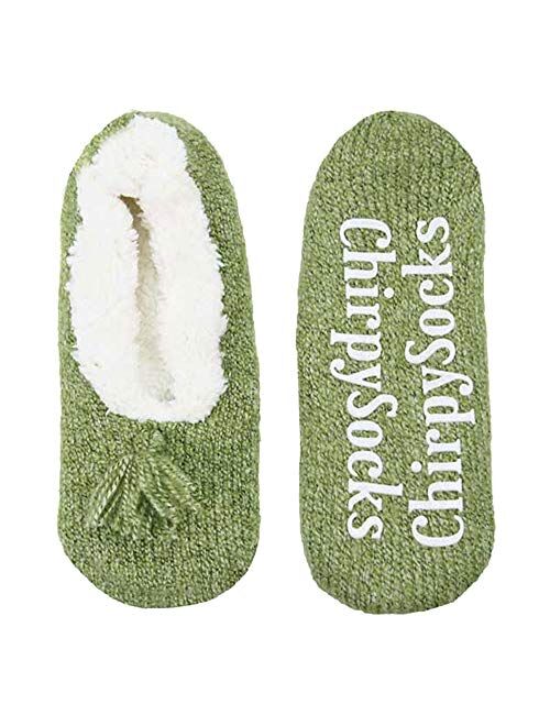 BambooMN - Adult Super Soft Warm Microfiber Cozy Fuzzy Slippers Non-Slip Lined Socks