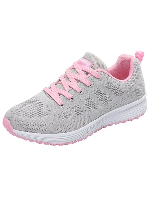 JARLIF Women's Breathable Fashion Walking Sneakers Lightweight Athletic Tennis Running Shoes US5.5-10