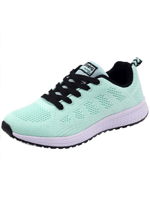 JARLIF Women's Breathable Fashion Walking Sneakers Lightweight Athletic Tennis Running Shoes US5.5-10