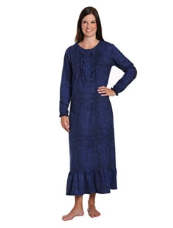 Noble Mount Long Nightgowns for Women - 100% Cotton Flannel Nightgown