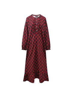 Noble Mount Long Nightgowns for Women - 100% Cotton Flannel Nightgown