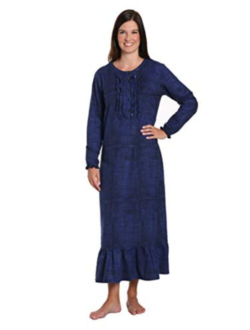 Noble Mount Long Nightgowns for Women - 100% Cotton Flannel Nightgown