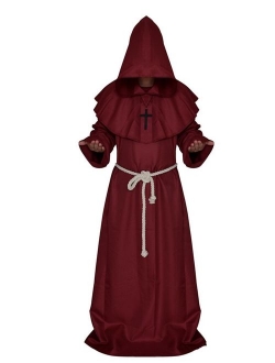 Medieval Monk Robe Priest Robe Halloween Cosplay Costume Cloak