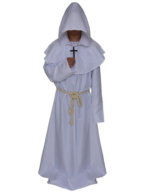 Medieval Monk Robe Priest Robe Halloween Cosplay Costume Cloak