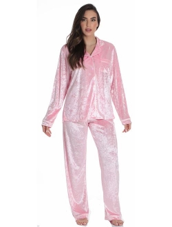 Just Love Velvet Velour Women's Pajama Pants Set Soft Pajamas for Women