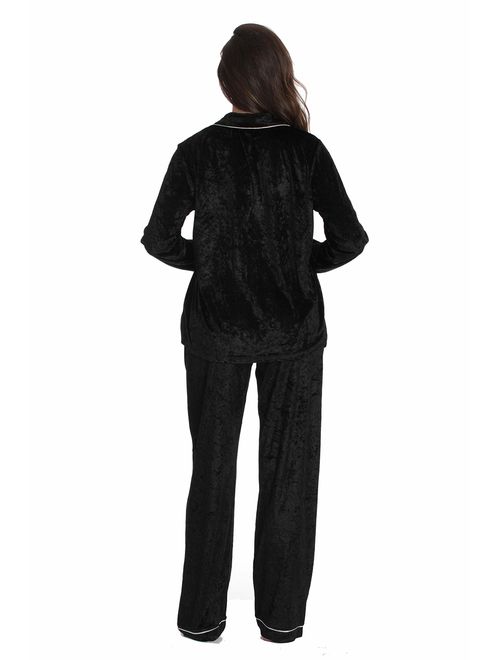 Just Love Velvet Velour Women's Pajama Pants Set Soft Pajamas for Women