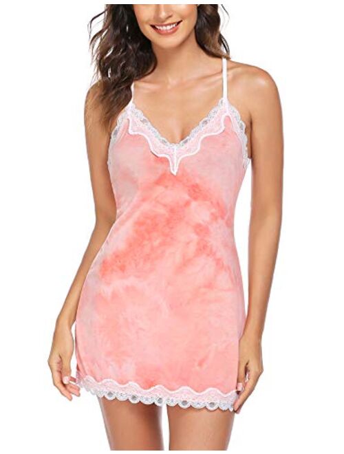 Avidlove Slip Lingerie Sexy Chemise Nightgown Babydoll Soft Sleepwear S-XXL