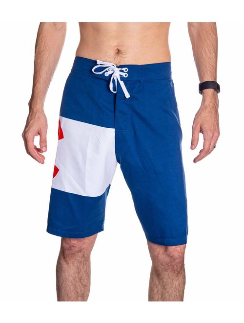 Calhoun Men's State Flag Swim Board Shorts