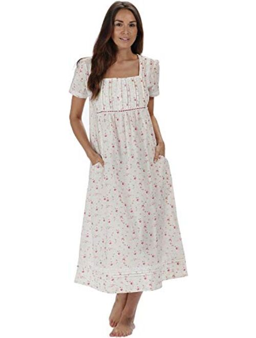 The 1 for U 100% Cotton Short Sleeve Nightgown with Pockets - Lara