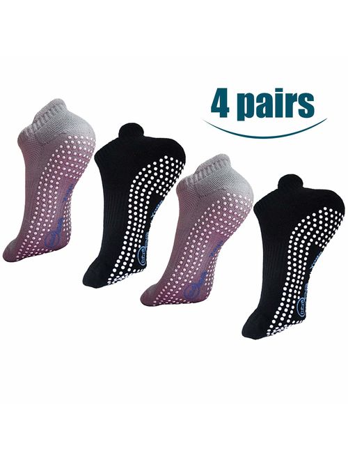 Non Slip Skid Socks with Grips,for Yoga,Barre Pilates,PiYo,Men and Women