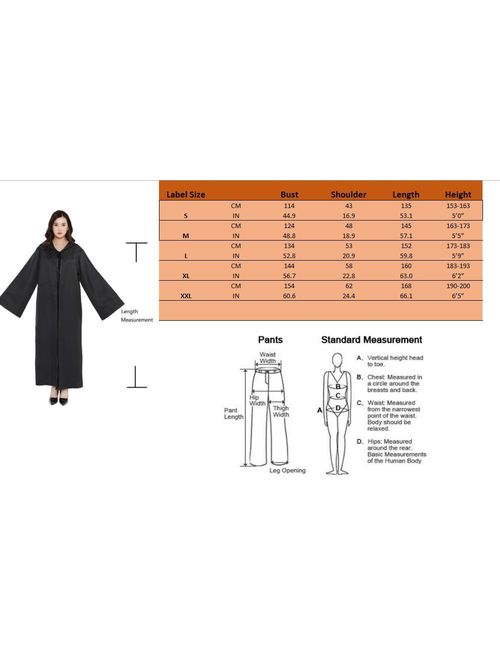 WESTLINK Hooded Robe Cloak Knight Cosplay Costume Cape - New Version - Bigger Cape (Double Cloth) with Strings