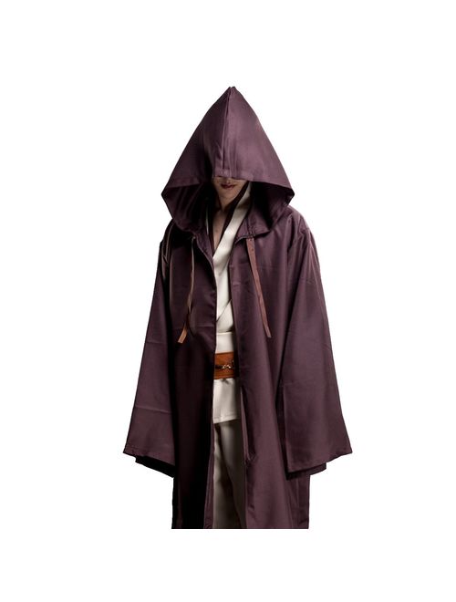 WESTLINK Hooded Robe Cloak Knight Cosplay Costume Cape - New Version - Bigger Cape (Double Cloth) with Strings