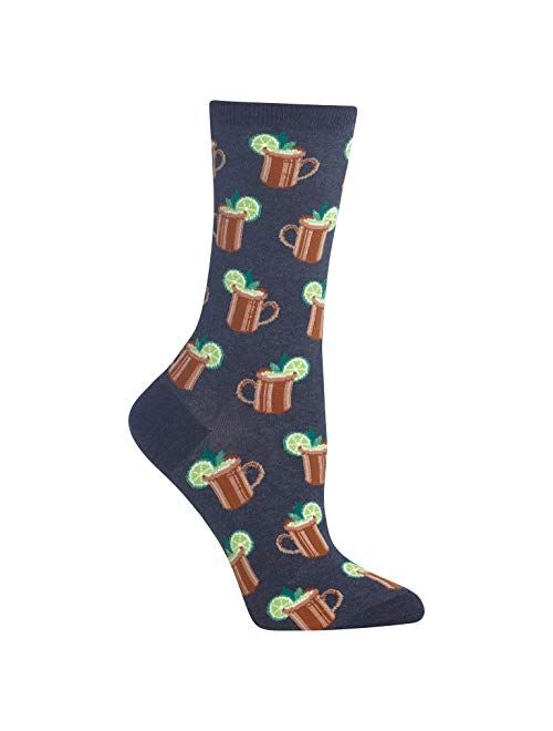 Hot Sox Women's Food and Drink Novelty Casual Crew Socks