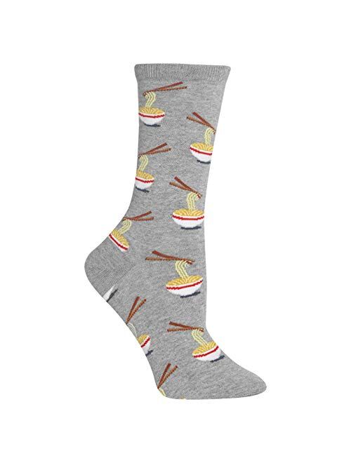 Hot Sox Women's Food and Drink Novelty Casual Crew Socks