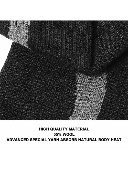 MUSAN Wool Ski Socks,Extra Warm Knee High Performance Snow Skiing/Snowboard Socks in Outdoor,Fit for Men and Women