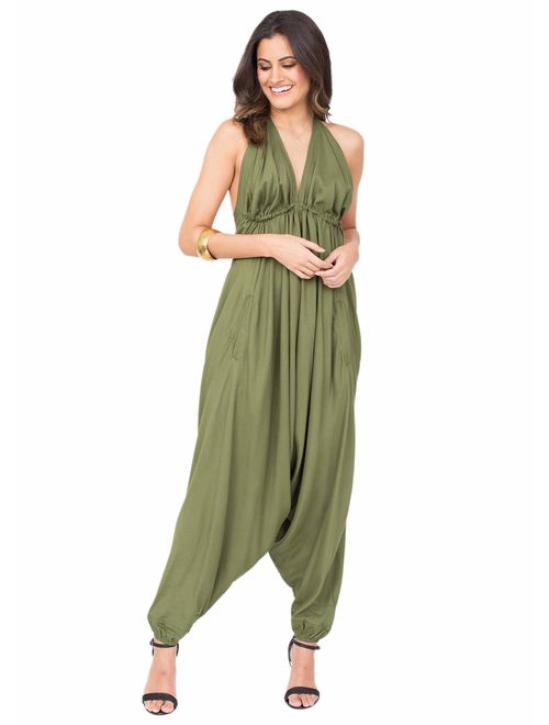 likemary Harem Jumpsuit Halter Hareem Summer All in One Romper for Women